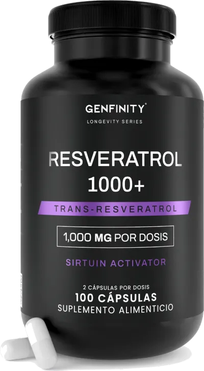 Resveratrol 1000+ Ultra Pure | 1,000 mg por Dosis | 100 Cápsulas | 50 días de uso | Alta Absorción