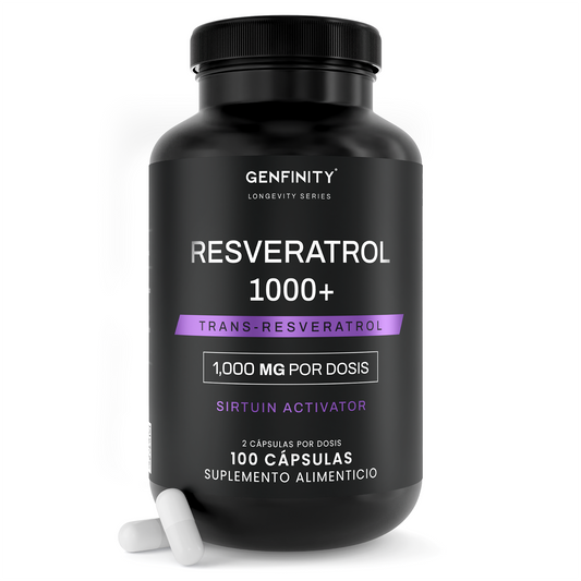 Resveratrol Longevity Series 98% Pureza | 1000 mg Reales por Dosis | 100 Cápsulas | Antioxidante Avanzado | Alta Potencia – Sin Rellenos ni Mezclas